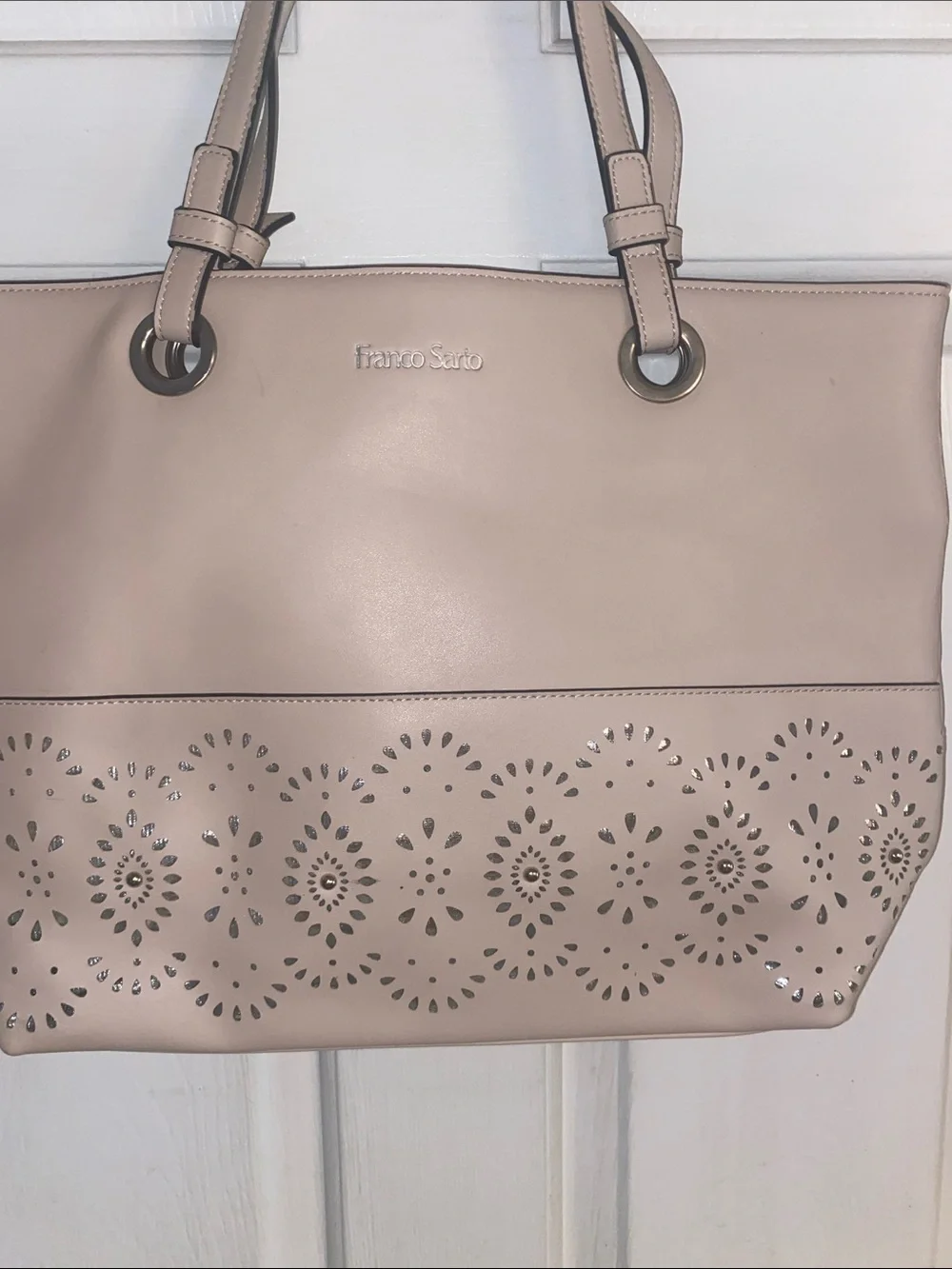 Franco Sarto Blush Tote with Laser-Cut Detail